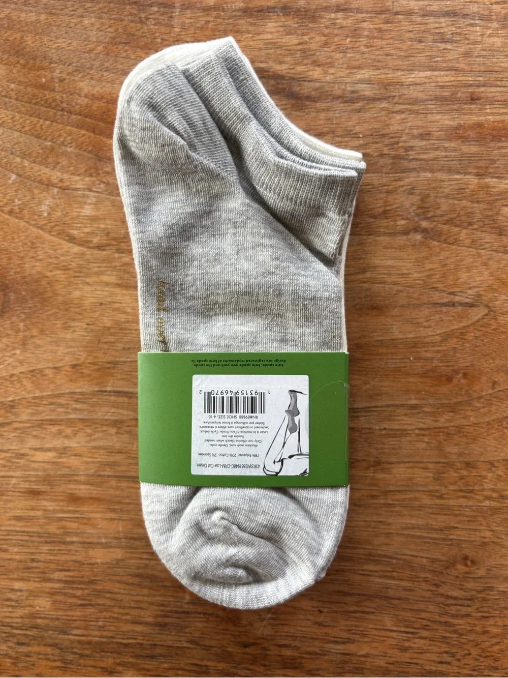 KATE SPADE Head Over Heels Low Cut Socks Set of 3 Lemon, White, Grey